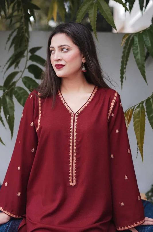 Aisling - 3PC Unstitched Dhanak Embroidered Shirt , Dupatta & Trouser