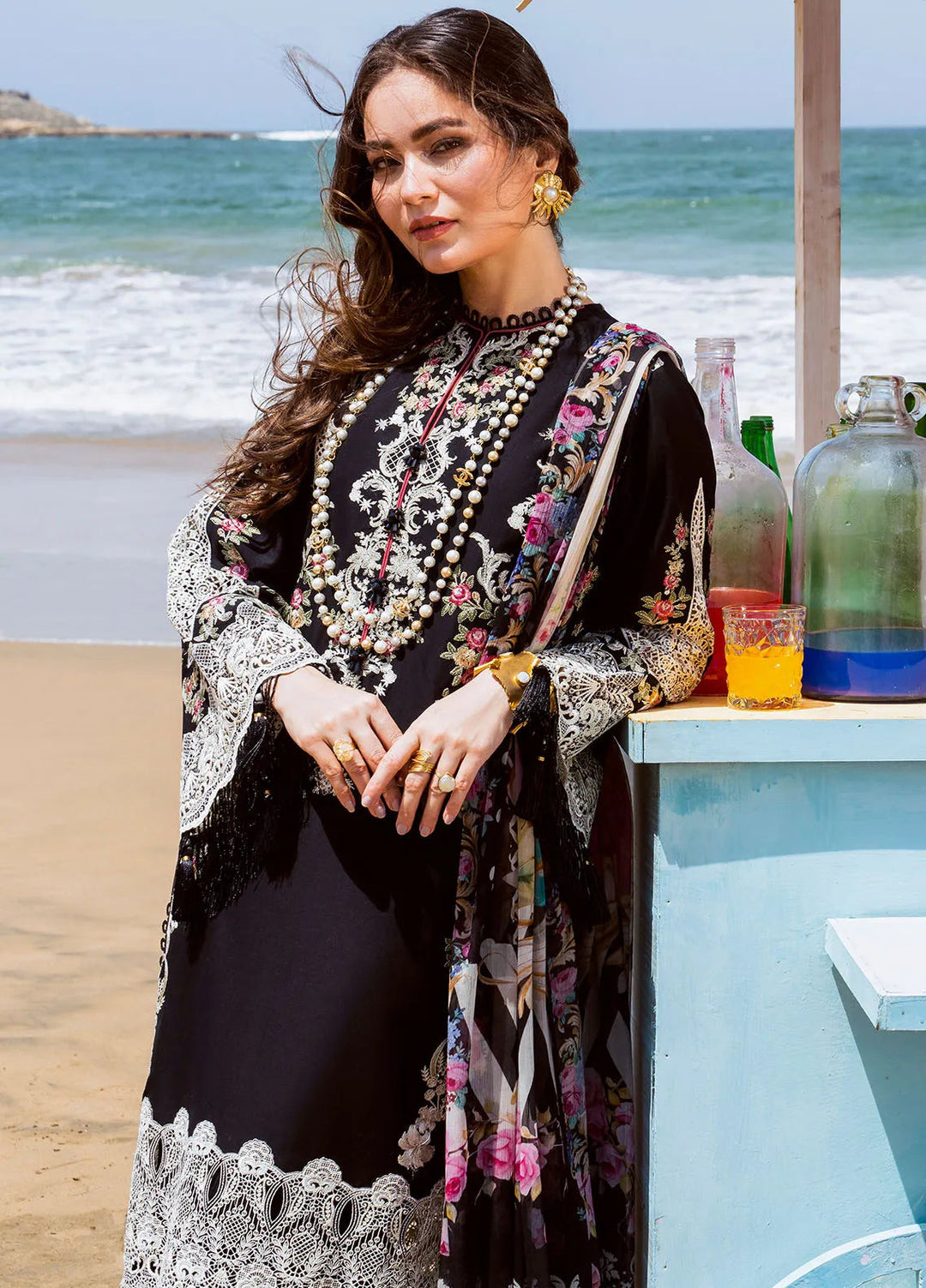 ELAF LUXURY Unstitched Dhanak Embroidered 3PC With Shawl