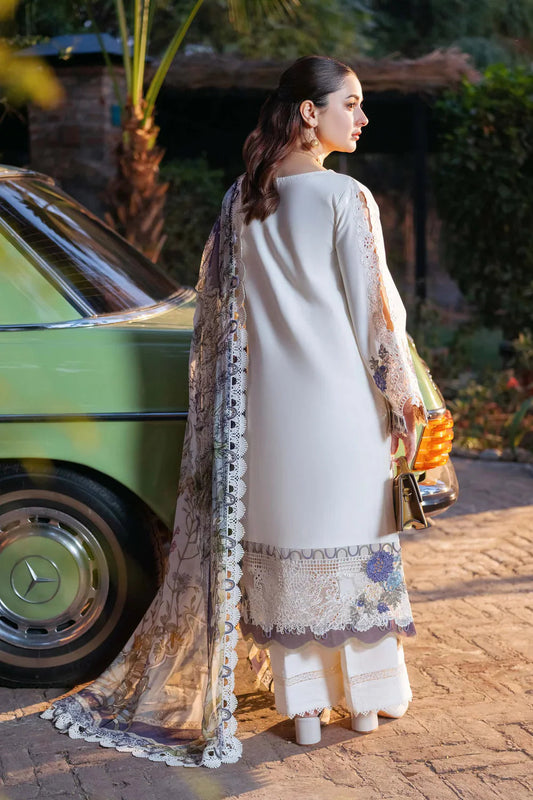 JADE Unstitched Dhanak Embroidered 3PC With Embroidered Shawl