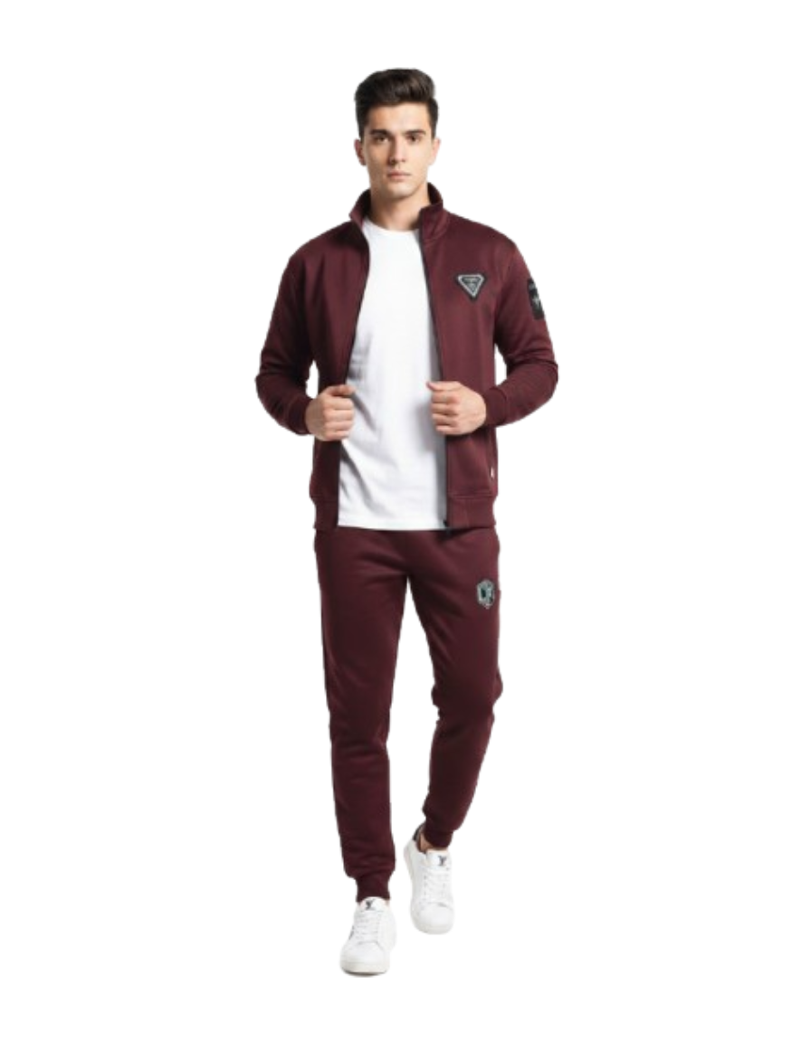 Premium Quality Men's Winter Tracksuits  - Maroon