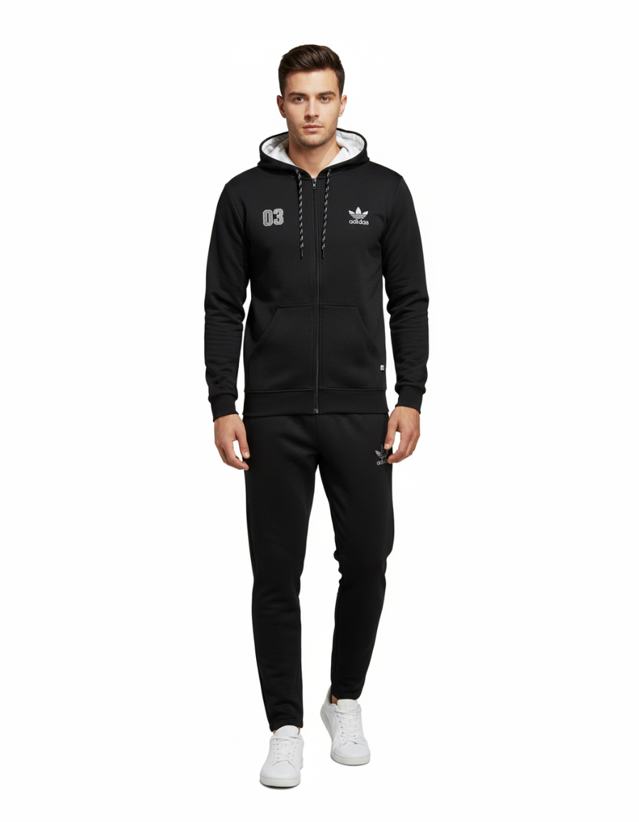 Premium Quality Men's Winter Tracksuits - Black
