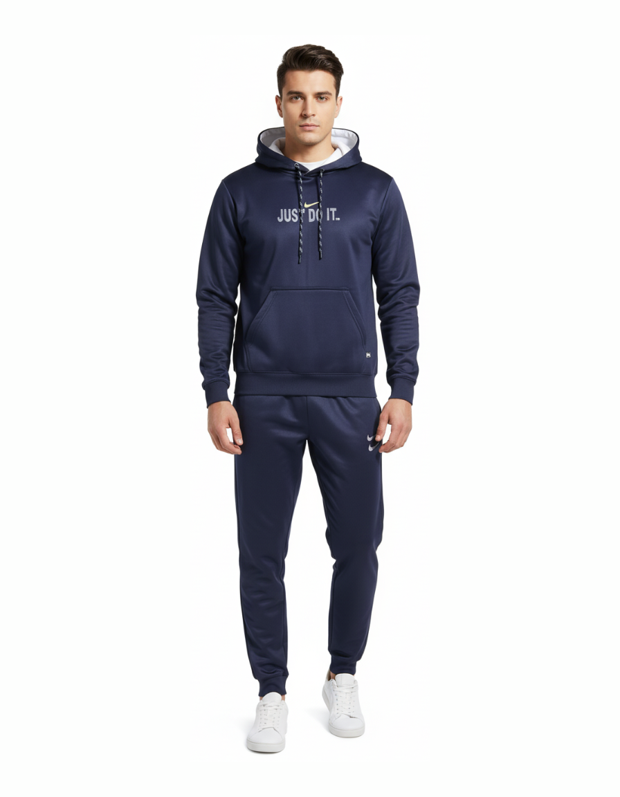 Premium Quality Men's Winter Tracksuits  - Navy Blue