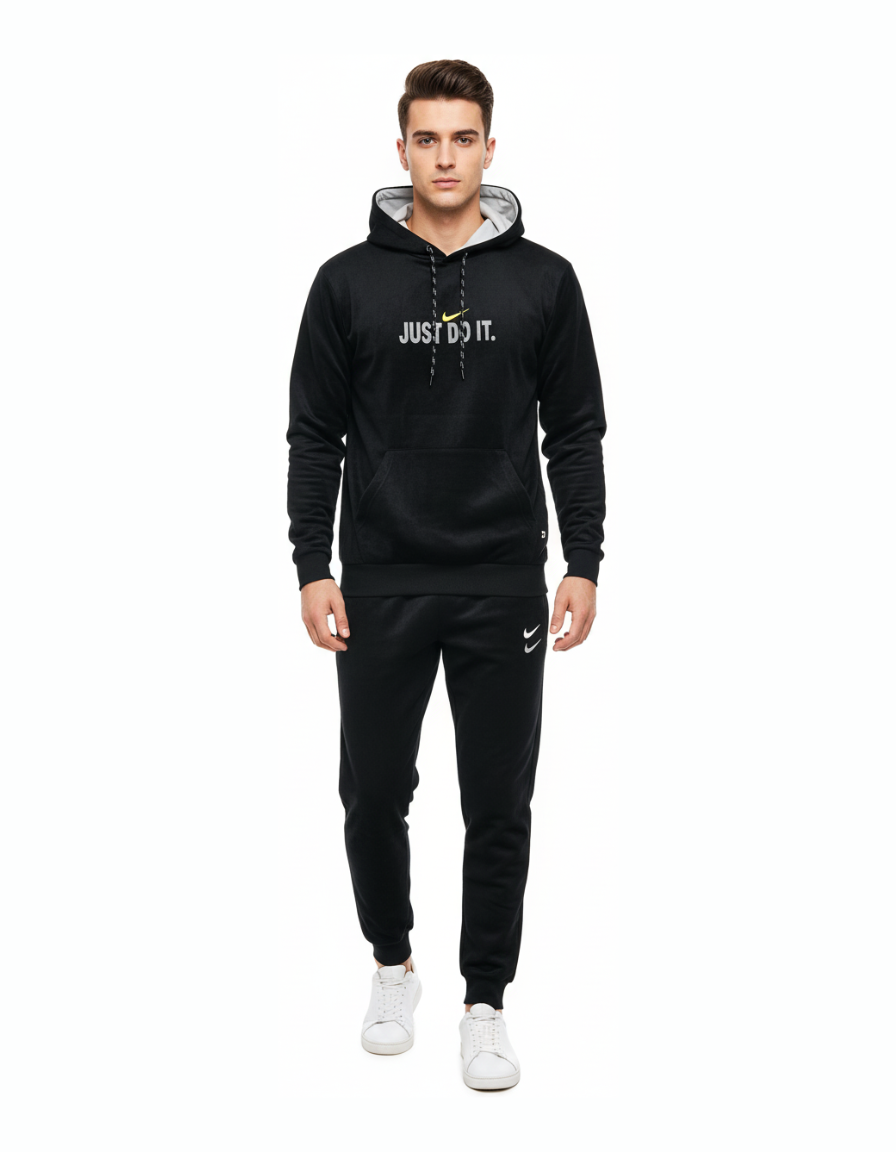 Premium Quality Men's Winter Tracksuits  - Black