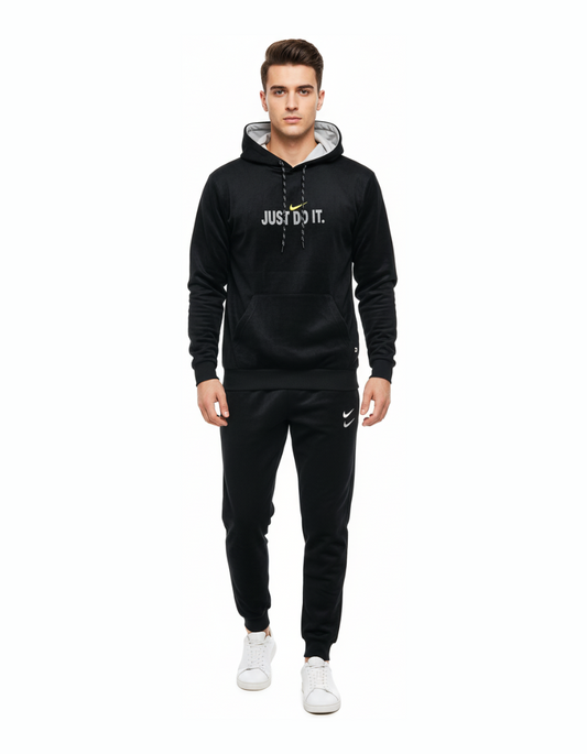 Premium Quality Men's Winter Tracksuits  - Black