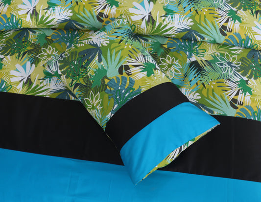 Premium Zeen Cotton Duck Bed Sheet 3 PCS - Export Quality (Patch Work)