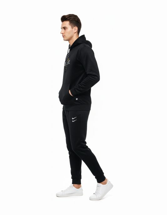 Premium Quality Men's Winter Tracksuits  - Black