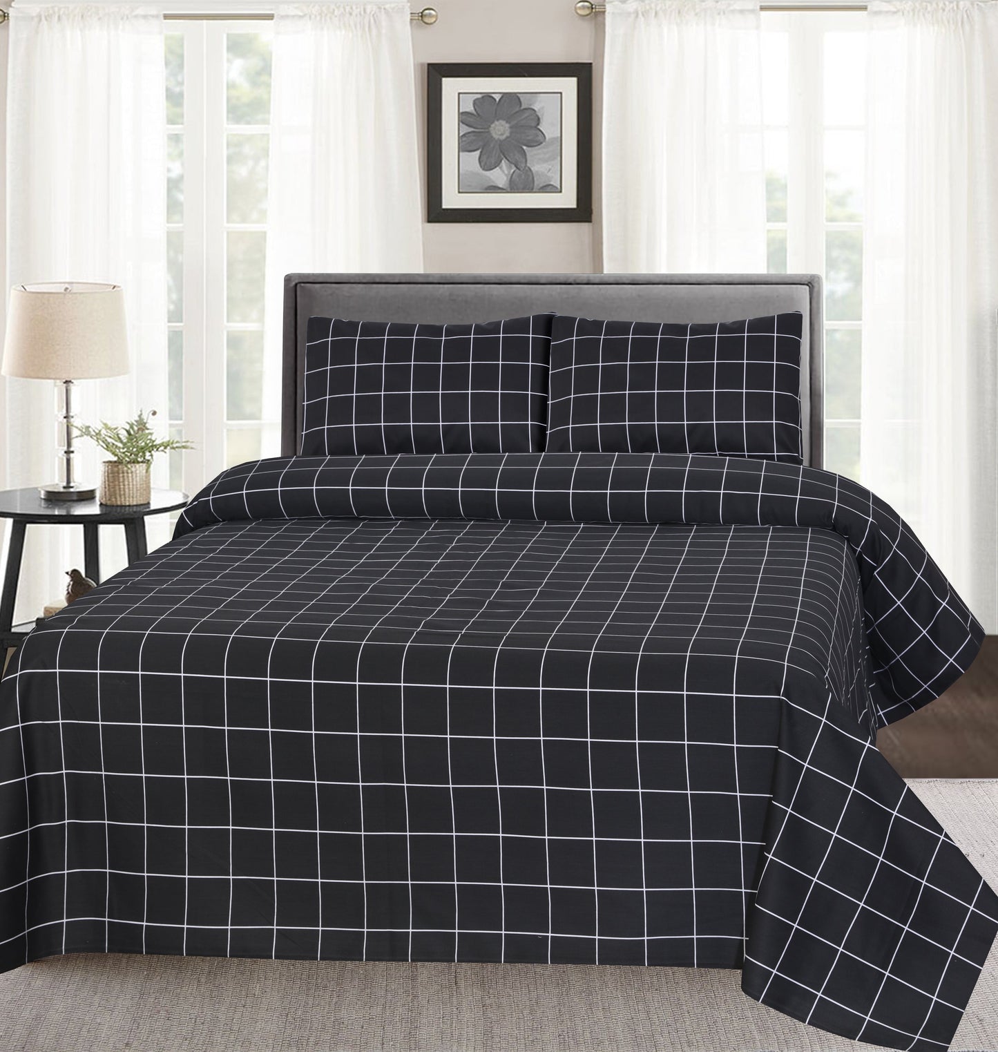 Premium Zeen Cotton Duck Bed Sheet 3 PCS - Export Quality (Patch Work)