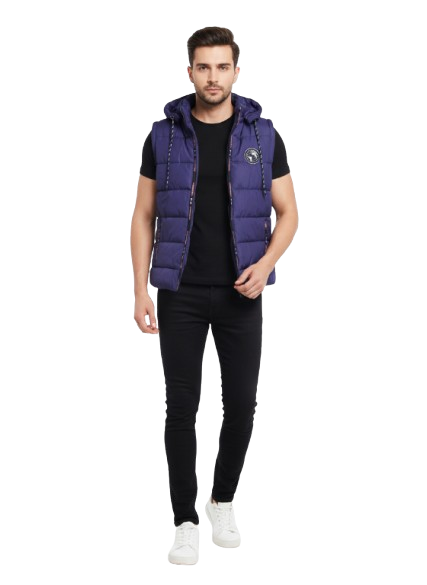 Premium Quality Sleeve Less Puffer Jacket - dark purple