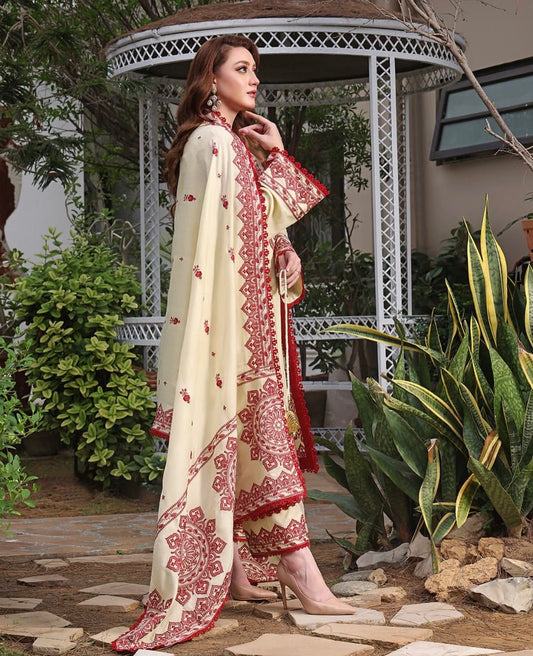 ANEELA’S MOST DEMANDING - 3PC Unstitched Dhanak Embroidered