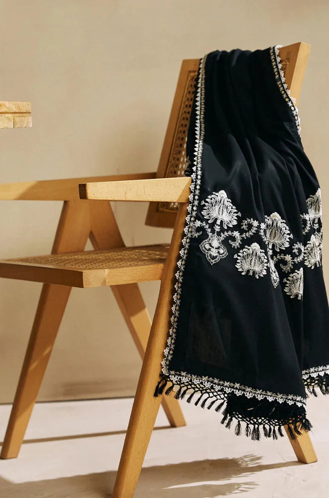 Zara Shah Jahan - 3PC Unstitched Dhanak Embroidered Shirt , Dupatta & Trouser