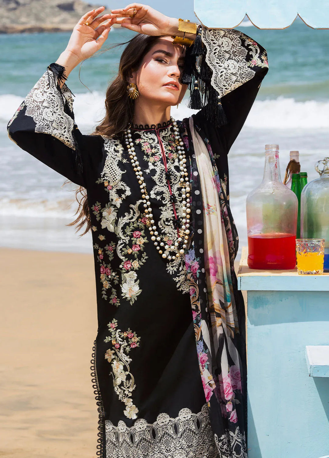 ELAF LUXURY Unstitched Dhanak Embroidered 3PC With Shawl