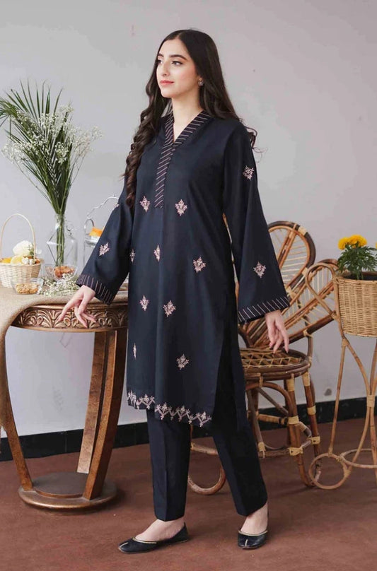 Aisling - 3PC Unstitched Dhanak Embroidered Shirt , Dupatta & Trouser