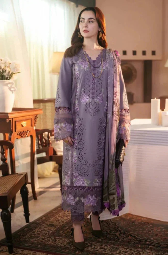 JADE Dhanak Embroidered 3PC Un-Stitched With Printed Shawl