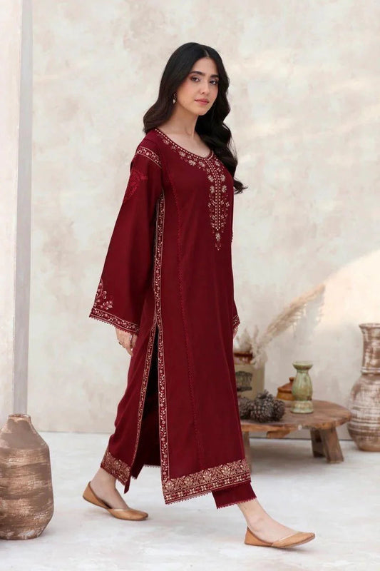 AFROZEH - 2PC Unstitched Dhanak Embroidered