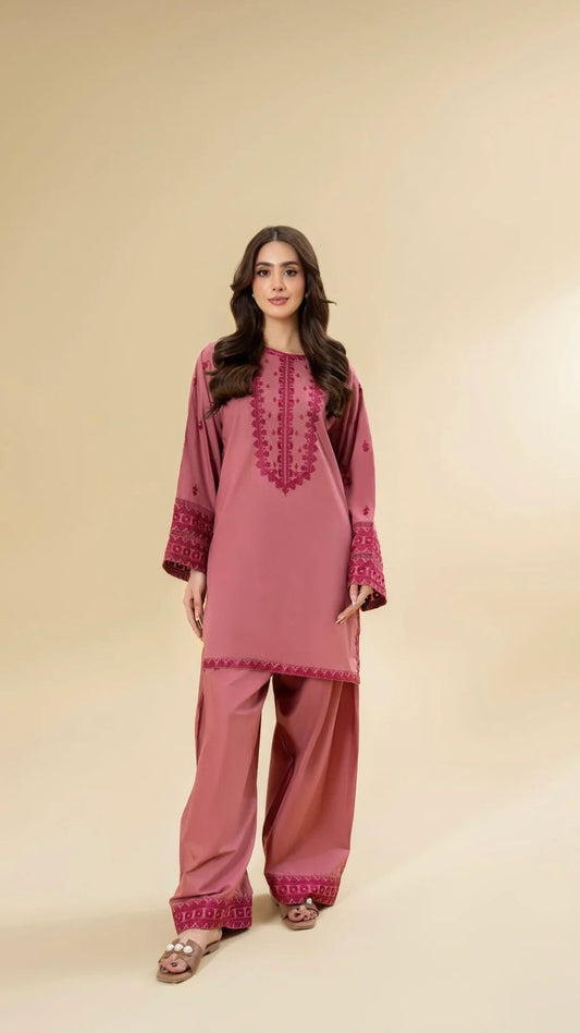 RUBY - 2PC Unstitched Dhanak Embroidered