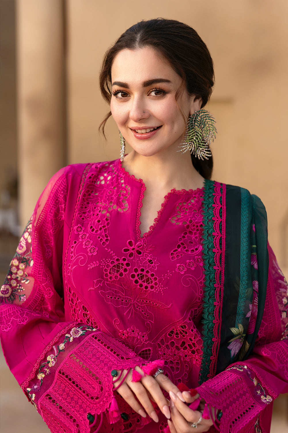 Saira Rizwan Dhanak Embroidered 3PC Un-Stitched With Printed Shawl